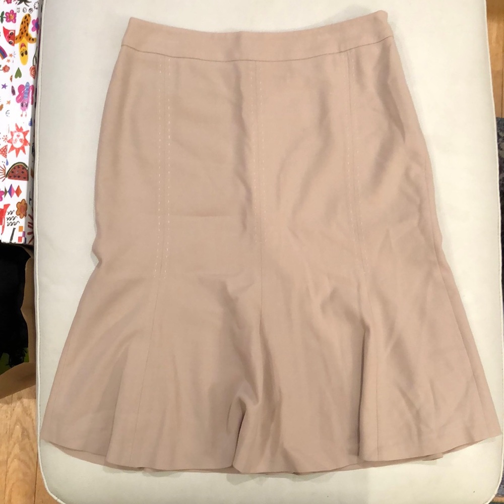 MaxMara camel tan godet skirt
